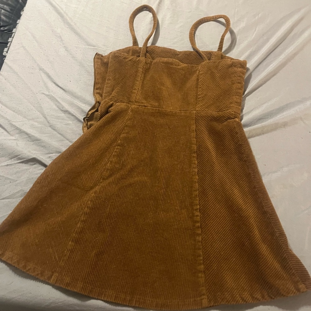 Forever 21 Brown Corduroy Casual Dress - Picture 2 of 3